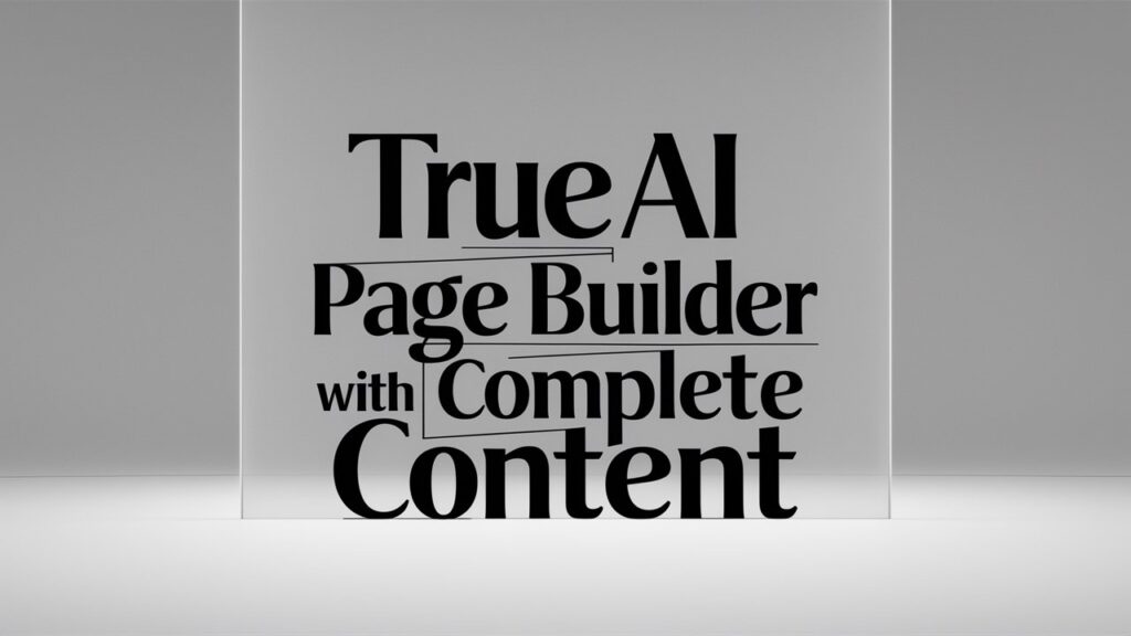 SiteRobot AI – True AI Page Builder With Complete Content