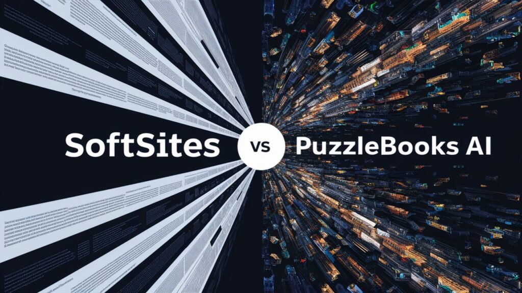 SoftSites: Self-Updating Software Selling Websites VS PuzzleBooks AI