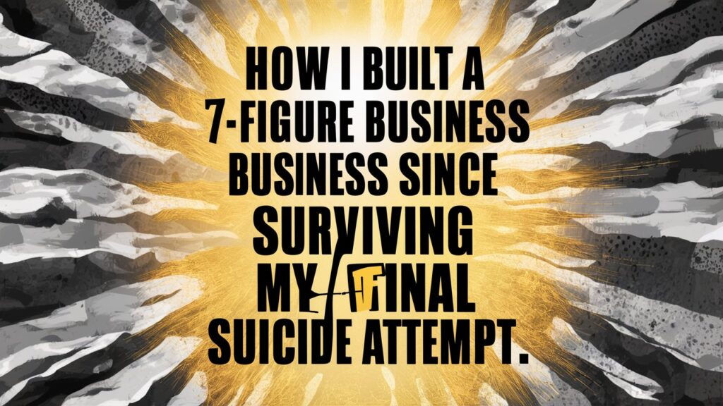HOW I BUILT A 7 FIGURE BUSINESS SINCE SURVIVING MY FINAL SUICIDE ATTEMPT